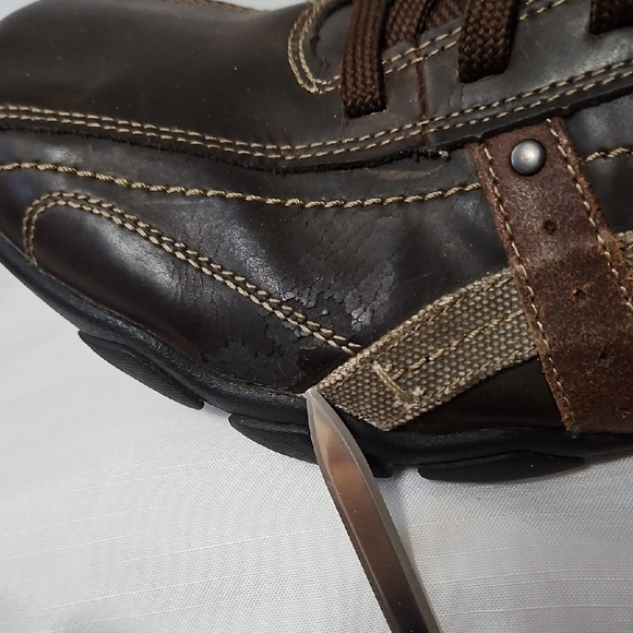 Skechers Men's Size 12 Blake Relaxed Step Brown Leather Casual Work Shoes 63385 - Picture 9 of 16